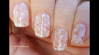 Sheer Beige Marble NAIL ART Tutorial / Elegant NAILS Design Even For Brides