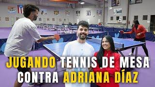 Jugando Tenis De Mesa Contra Adriana Diaz 