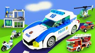 1h of fun with Lego toys: Lego Duplo, police and fire engines in a video mix!