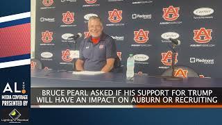 Auburn's Bruce Pearl asked about his support for Donald Trump after the election