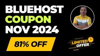 Bluehost Coupon Code for NOVEMBER 2024 | Black Friday Cyber Monday Sale 2024 is LIVE