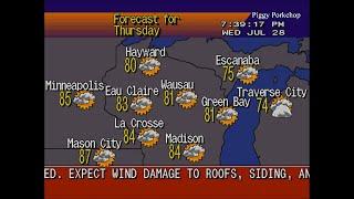 EAS Timeline Moderate Risk Day Across Wisconsin and Minnesota NOAA Weather Radio +WeatherSTAR4000