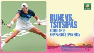 Holger Rune vs. Stefanos Tsitsipas Highlights | BNP Paribas Open 2025