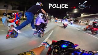 The INSANE Night Riders Of Southern Florida! (Police Helicopter Chase)