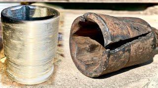 See how genius lathe mechanic Expertly gave life to broken Air impact socket like new Amazing work