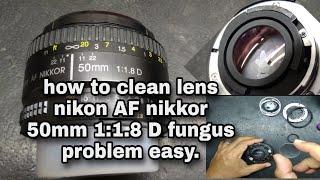 HOW TO CLEAN LENS NIKON AF NIKKOR 50MM 1:1.8 D DISASSEMBLE/ASSEMBLE FAST EASY.