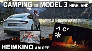 Wir übernachten im Tesla Model 3 Highland! Ausstattung, Tipps und Tricks zum Camping im Tesla