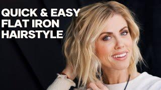 Quick & Easy Flat Iron Hairstyle | SHORT HAIR