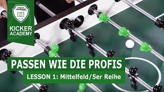 Foosball Tutorial| 5-bar Brush Pass Series - Kicker Academy Lesson 1| Leonhart Tablesoccer