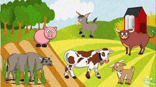 Learn Malayalam | മലയാളം - Farm Animal Name Song for kids |thumbiTV-learn Malayalam through cartoons