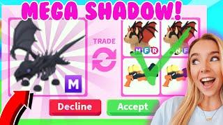 Trading My *MEGA* SHADOW DRAGON in RICH Adopt Me Servers!