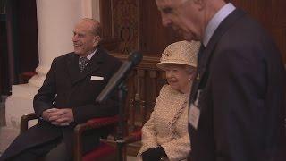 Queen and Prince Philip open museum at Charterhouse