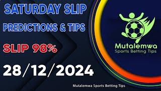 FOOTBALL PREDICTIONS TODAY 28/12/2024 PREDICTIONS TODAY | BETTING TIPS ,#betting@sports betting tips