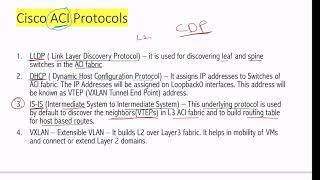 Cisco DCACI(300 - 620) - ACI Protocols