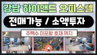 강남 하이앤드 오피스텔! 전매가능 소액투자 가능 (강남 테헤란로 신축 하이앤드 오피스텔 분양)