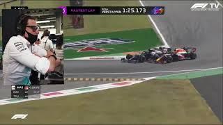 トトの反応　フェルスタッペンとハミルトンのクラッシュ　F1 2021イタリアGP