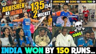 Abhishek Sharma 135 Runs & 2 Wickets  England 97 All Out  IND vs ENG 5th T20i HighlightsInCrico