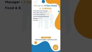 Hiring for 4 Star Hotel #job  #hiring #hotelmanagement #jobs #jobvacancy #jobsearch #jobs2023