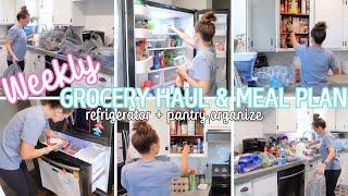 WEEKLY GROCERY HAUL AND MEAL PLAN | REFRIGERATOR AND PANTRY ORGANIZE