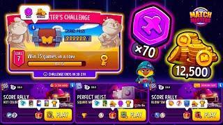 WEEKLY CHALLENGE: 70 TOKENS + 12500 COINS x3 Solo: EXTRA HARD Hot Color, Square Match, Blow’Em Up