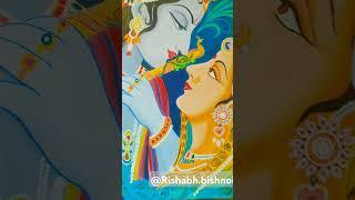 Krishna Radha painting comission work #art #viralvideo #@Rishabh.bishnoi