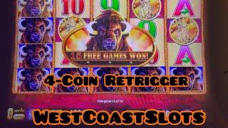 Retriggers lead to very nice payout! #buffalo  #casino #bonus #slots