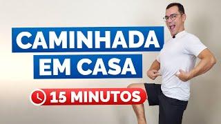  CAMINHADA EM CASA para EMAGRECER | 15 minutos | Ginástica Iniciantes | Aurélio Alfieri