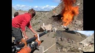 Potato cannon action Juni 2014. P4 "Snurrig sommer"