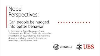 Nobel Perspectives Can people be nudged into better behaviour?