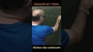 EQUAÇÃO DO 1°GRAU COM UM MACETE QUE MUITOS NÃO CONHECEM. SALVE ESSA DICA