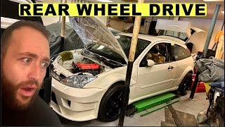 UNVEILING THE REAR WHEEL DRIVE FORD FOCUS BUILD! *MAD RS ENGINE*