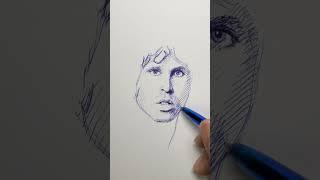 Drawing Jim Morrison #thedoors with a pen