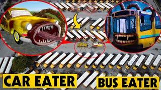 DRONE CATCHES CAR EATER VS BUS EATER BATTLE IN REAL LIFE | SCP 2086 MAN EATING BUS CAR EATER