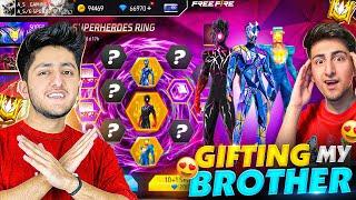 Gifting New Super Heroes Free Fire Bundle To My Brother  Opening All 3 Bundle - Free Fire