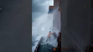 you won't believe this... #waves #ship #sea #storm #ocean #container #cargo