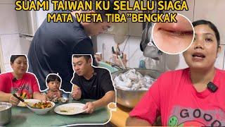 MATA VIETA TIBA”BENGKAK SUAMI TAIWAN LANGSUNG SIAGA BERSIHKAN SONTONG 50 KG