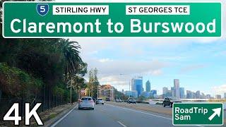 Drive to Burswood - via Perth City, Western Australia - Ambient Audio Drive