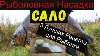 Супер Рыболовная Насадка -САЛО- 3 ЛУЧШИХ РЕЦЕПТА ДЛЯ РЫБАЛКИ. bait for carp.bait for bream.