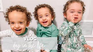 *TRIPLETS* VLOG: therapy, Ez gets a bath, Brax is back!