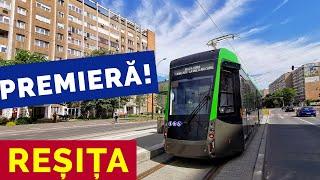 REȘIȚA  PRIMA CĂLĂTORIE CU NOUL TRAMVAI, LINIA DE TRAMVAI UNIVERSITATE - INTIM  1 IUNIE 2024