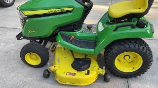 John Deere X580 X590 Transaxle Transmission Oil Fluid Change - No Deck Removal Needed! X500