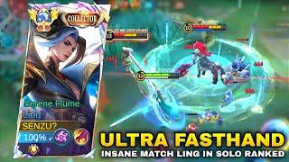 LING ULTRA FASTHAND ( totally insaaaaane!! ) INTENSE MATCH IN SOLO RANK GAMEPLAY Ling Mobile Legends