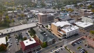 4K Drone Views of Downtown Elkhart Indiana