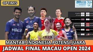 JADWAL FINAL MACAU OPEN 2024 HARI INI #macauopen2024