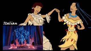 Pocahontas - Steady as the Beating Drum (One Line Multilanguage)