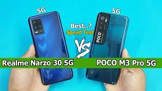 Realme Narzo 30 5G vs POCO M3 Pro 5G Speed Test | Specifications | Antutu Scores