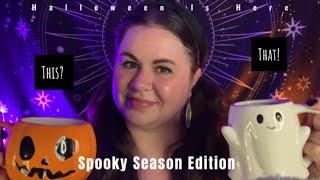 ASMR Halloween This or That | Decorate Your House With Spooky Items (Low Talking, Tapping, Tracing)