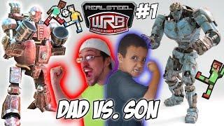 Dad vs. Son!  Real Steel World Robot Boxing! Fatboy & Ambush Multiplayer WRB Gameplay | FGTEEV #1