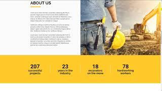 free building company website template with builder