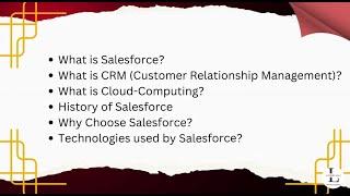 What is Salesforce ? | What is CRM? | Cloud Compluting | History of Salesforce || Lambence